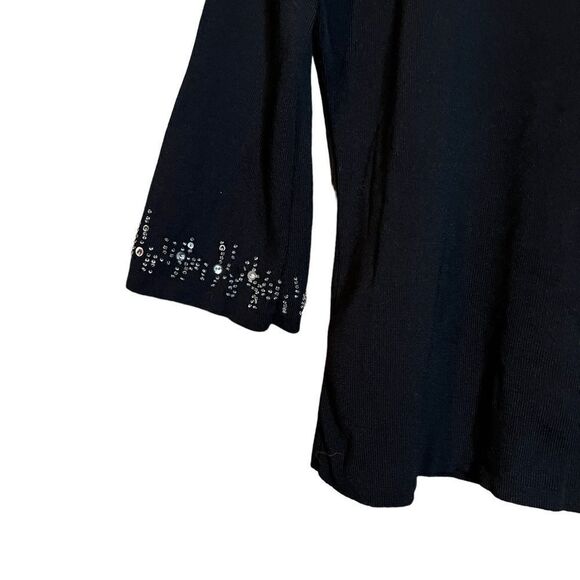 Joseph A. Black‎ beaded blouse. Size xl - Picture 7 of 8
